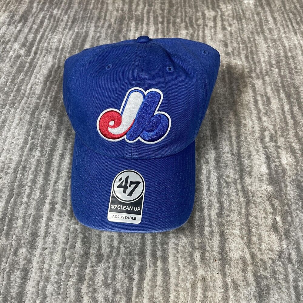 Montreal Expos Hat Cap Strap Back One Size Mens Blue MLB Baseball 47 Brand